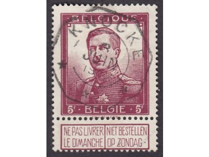1912, 5Fr Albert, MiNr.99, razítko