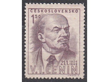 1949, 1.50Kčs Lenin, II.typ, Nr.498, **