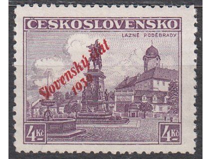 1939, 4Kč Poděbrady, Nr.20, **