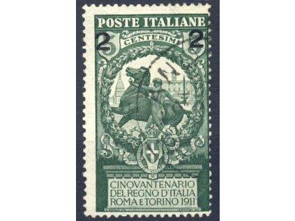 1913, 2C/5C zelená, MiNr.107II, razítkované