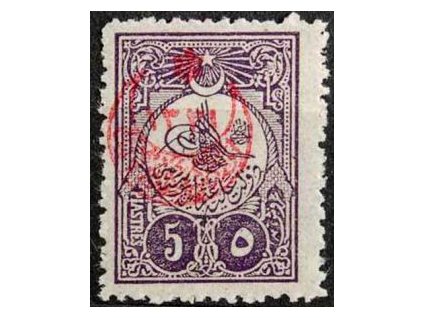 1915, 5Pia tmavě růžová, MiNr.334, * po nálepce