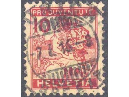 1915, 10C dívka v kroji, MiNr.129, razítkovaná