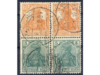 1915/16, soutisk, 4blok, MiNr.S3, razítkované
