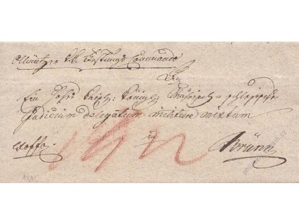 1816, Olomouc, skládaný vojenský dopis