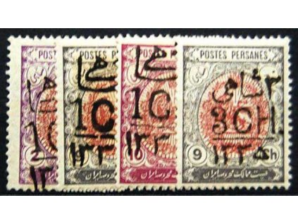 Irán, 1917, 1Ch/2Ch-3Ch/9Ch, * po nálepce