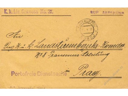 1917, Doboj, internační tábor, dopis