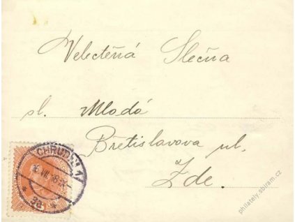 1918, DR Chrudim, telegram, zasl. v místě