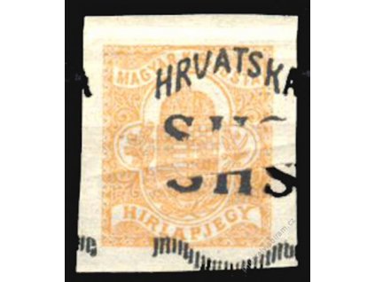 1918, 2f Novinová, složka přetisku, * po nálepce