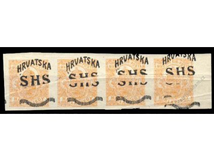 1918, 2f Novinová, složka přetisku, 4páska, **/*