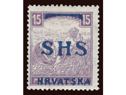 1918, 15f Ženci, Mi.180Euro, MiNr.63, * po nálepce