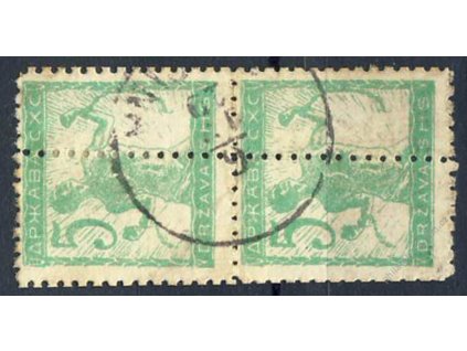 1919, 5Vin, 2páska, dvojitá perforace, razítkované