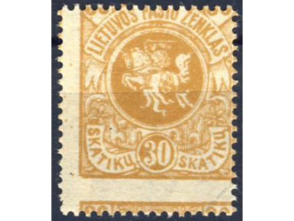 Lietuvos, 1919, 30Sk Znak, posun, MiNr.53C, **