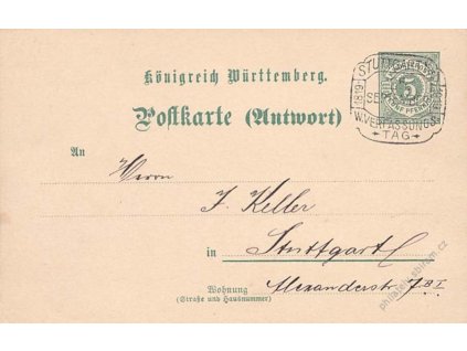 1919, Stuttgart, W.Veri Aussungs tag, dopisnice