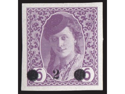 1919, 2H/6H červenofialová, MiNr.27, * po nálepce , Mi.240Euro