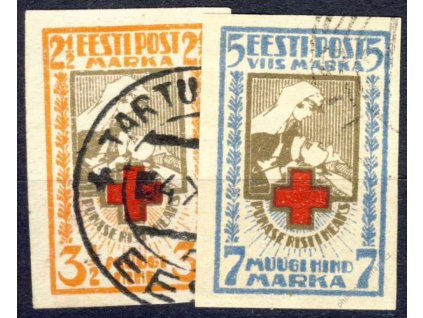 Eesti, 1921, 2 1/2-5M série, razítkované