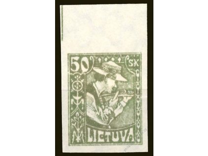 Lietuva, 1921, 50Sk nezoubkovaná, těžká *