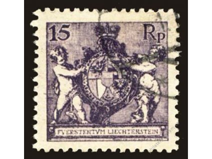 1921, 15Rp Znak, MiNr.52B, razítkované