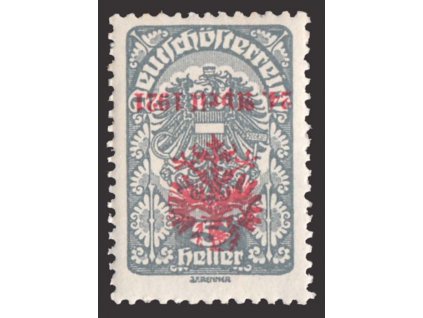 1921, Tiroly, 5H s převráceným přetiskem, lokální vydání, **
