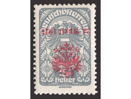 1921, Tiroly, 5H s převráceným přetiskem, lokální vydání, *