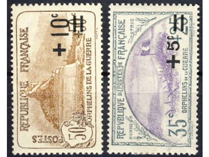 1922, 35C a 50C MiNr.148,149, * po nálepce