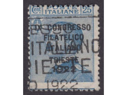 1922, 25C Výstava známek Triest, MiNr.155, razítkované