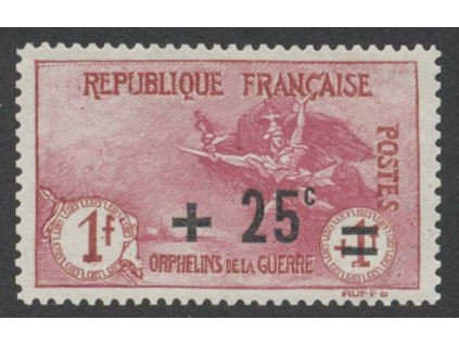 1922, 1Fr + 25C Válečné, MiNr.150, **