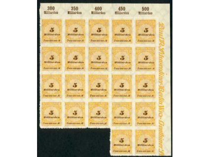 1923, 5Mrd.Mk. roh. 22blok, **