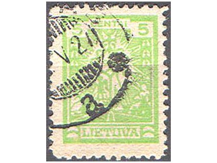 Lietuva, 1923, 5C Litauisches Kreuz,  razítkovaná