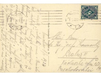 1923, München, pohlednice vyfr. zn. 50Mk