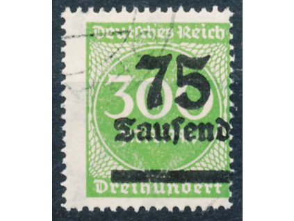 1923, 75Tsd/300M zelená, MiNr.286, razítkované