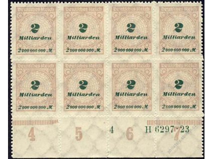 1923, 2 Mrd M číslice, 8blok, HAN, MiNr.326B, **/*