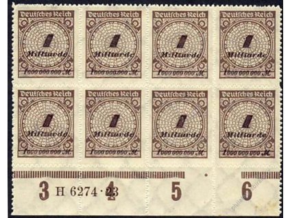 1923, 1 Mrd M číslice, 8blok, HAN, MiNr.325B, **/*