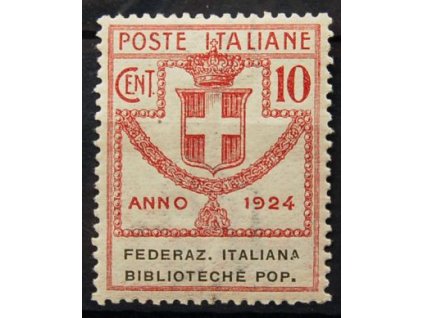 1924, 10C Federaz. italiana biblioteche, **