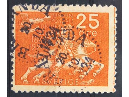 1924, 25 Ore oranžovohnědá, razítkované