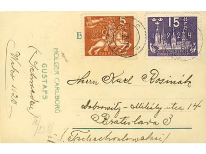 1924, DR Gustav, firemní lístek
