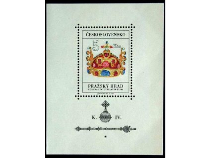 1966, 5Kčs aršík Pražský hrad, Nr.A1523, **
