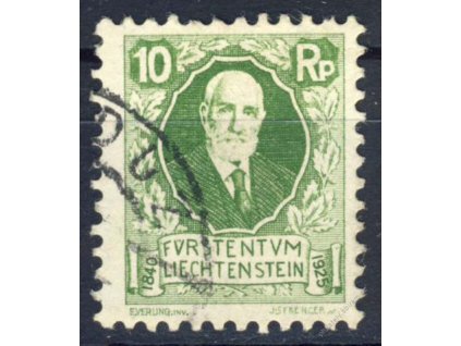1925, 10Rp Johann, MiNr.72, razítkované, dv