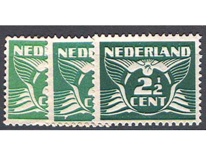 1926, 2 1/2C zelená, 3 kusy - odstíny, **/*