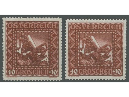 1926, 40g Výjevy, 2 ks - různé formáty, MiNr.493I,II, **