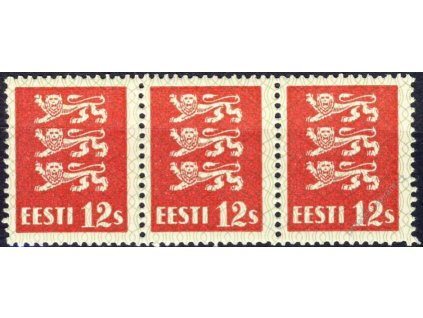 Eesti, 1928, 12S Znak, 3páska, MiNr.80, **