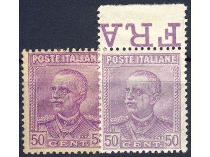 1928, 50C Emanuel, 2 ks - odstíny, * po nálepce