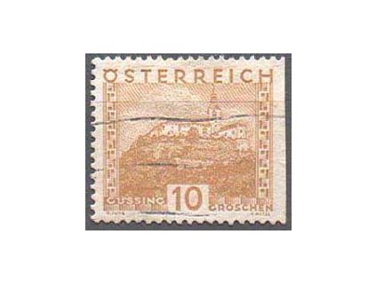 1929, 10g Burg Güssing bez svislé perforace