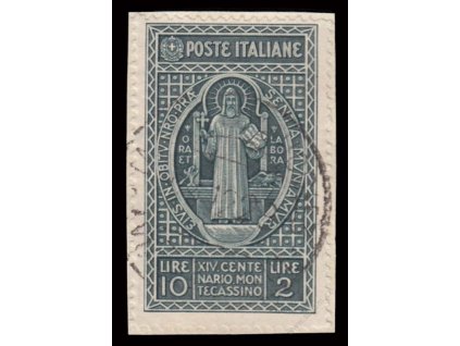 1929, 10L sv.Benedikt, MiNr.324, výstřižek