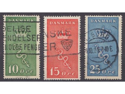 1929, 10-25Q série, MiNr.177-79, razítkované