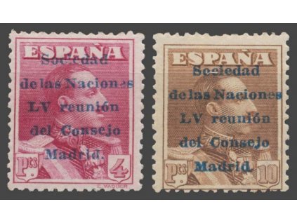 1929, 4 a 10Pta s přetiskem, MiNr.439,440, **