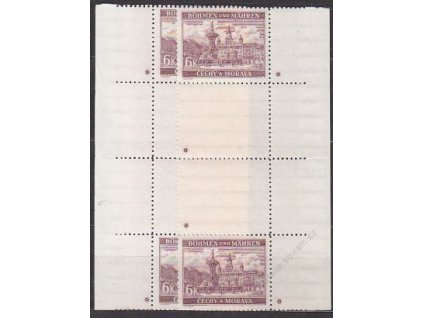 6K Budějovice, svislá meziarší, L+P, křížek, Nr.46