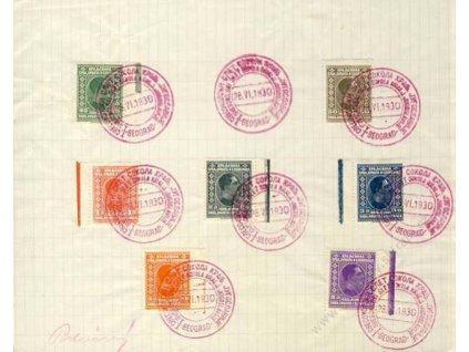 1930, Beograd, sletové razítko, pamětní list