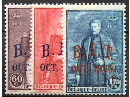 1930, 60C-1.75Fr série s přetiskem B.I.T., **