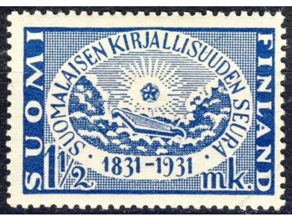 1931, 1 1/2M modrá, MiNr.163, * po nálepce