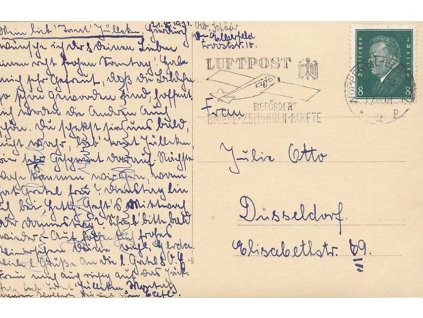 1931, Nöppertal, Luftpost, pohlednice zasl. do ČSR